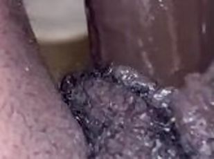 masturbation, chatte-pussy, amateur, mature, ébène, jouet, ejaculation-interne, black, machines, gode