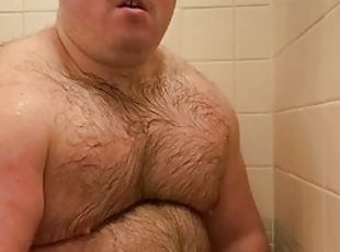 masturbation, amateur, gay, belle-femme-ronde, secousses, musclé, ours