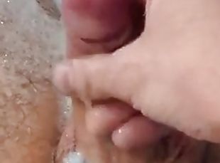 Cumshot in the bathroom