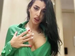 gros-nichons, masturbation, amateur, anal, jouet, bout-a-bout, solo