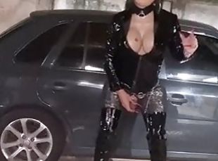 en-plein-air, transsexuelle, amateur, anal, jouet, latina, brésil, bout-a-bout, latex, solo