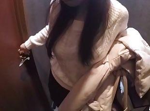 asiatique, masturbation, pisser, japonais, solo, brunette