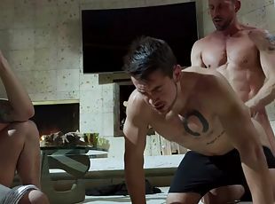 Taboo stepbrothers fucked in bareback threeway domination