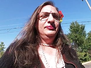 masturbation, en-plein-air, public, transsexuelle, amateur, mature, hardcore, belle-femme-ronde, sale, horny