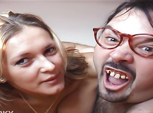 gros-nichons, ejaculation-sur-le-corps, énorme-bite, milf, point-de-vue, sur-le-visage, blonde, bite