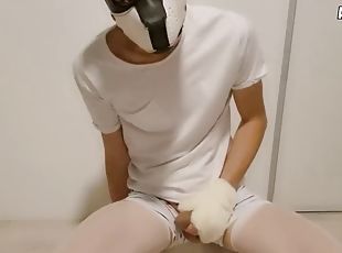 Skinny Twink Pup Jerking Off His Big Cock