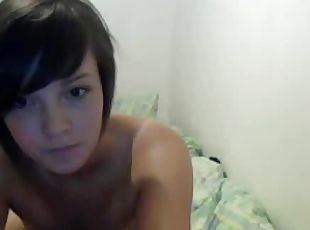 masturbação, adolescente, caseiro, natural, webcam, sozinho