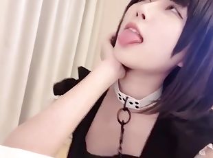 asiatisk, onani, japansk, kjæreste-girlfriend, privat