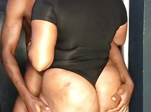 traseiros, ébona, mulher-madura, preto, bbw, rabo