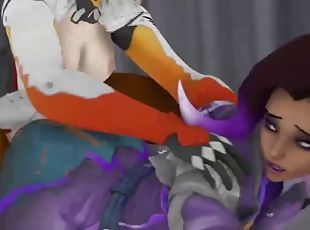 NEW Lordaardvark hentai animation: Futa Mercy using Sombra as a fuck toy