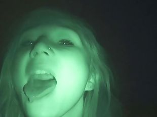 Homemade video with sexy April Aniston getting cum in mouth