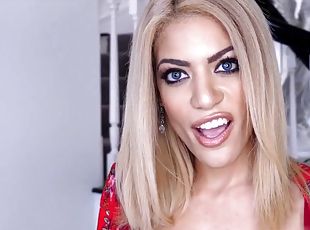 tate-mari, masturbare-masturbation, pov, blonda, lenjerie, tatoasa, solo