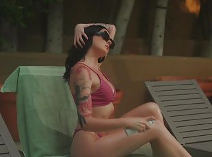 The pool with Charlotte Sins