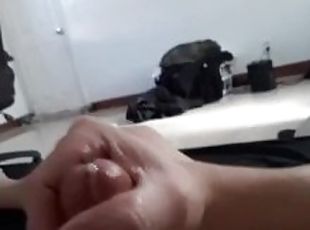 masturbation, amateur, ejaculation-sur-le-corps, énorme-bite, branlette, point-de-vue, ejaculation, solo, bite