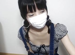 masturbation, amateur, ejaculation-sur-le-corps, japonais, webcam, taquinerie