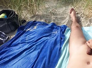 Public - Naked fun on the beach - Jerk, Suck, Assplay with toys and fuck