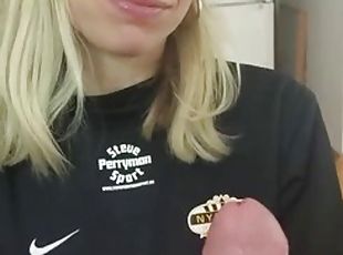 sport, amatør, babes, milf, mamma, pov, blond, rumpe-butt, fotball, suging