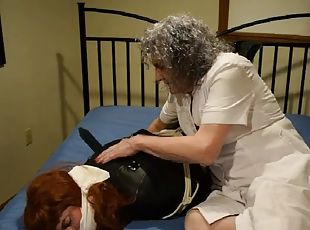 Nurse Ronni Cougar gives Christine the TREATMENT