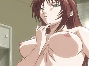 Busty teacher receives a huge anal creampie nakadashi  uncensored hentai