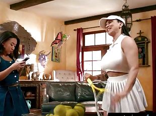 GIRLSWAY - Desperate MILF Romi Rain Find Ways To Teach Stepdaughter Kimmy Kimm How To Play Tennis
