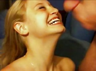 pikslikkeri, deepthroat, par, ung-18, blond, naturlig, sperm-sperm, oral, perverteret