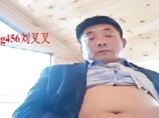 asiatique, papa, masturbation, gay, secousses, pappounet, grand-papa