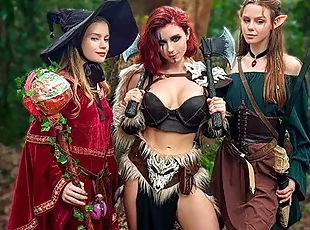 Porno D&d World - Sweetie Fox, Diana Rider and Arinafox in Sex Adventure