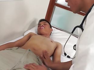 Asian twink fingered and sucked by doctor at the infirmary