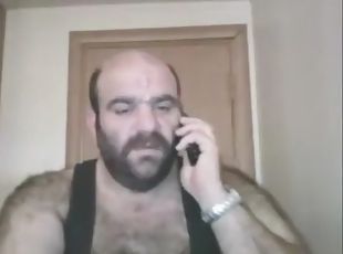 Very furry turk on cam, no cum