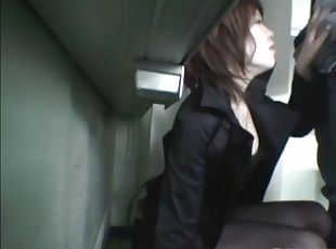 Hot Japanese Emo Blowjob closeup in classroom