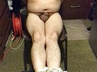 Nude 40yr Old Me in Bondage Barefoot