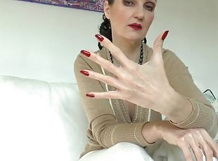 Exciting Long Red Fingernails, JOI Lady Victoria Valente