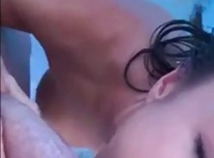 Asian Babe Gets Facial in a Private Pool