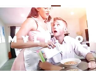 Family Strokes - Lucky Stud Creampies His Caramel Tanned Milf Stepmom In Front Of His Stepdad