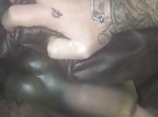 Tattooed hunk fucks fleshlight until sloppy dripping cumshot, fake pussy fuck, cumming in my fleshlight, solo tattooed male