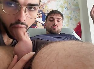 Sucking my friend dick cum in mouth