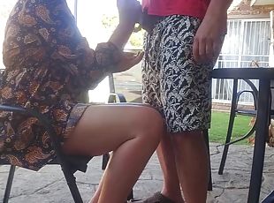 Fucking my neighbours wife outdoor