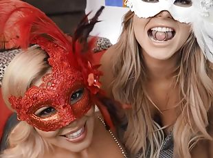 Hot Babes Masked 3some Sex