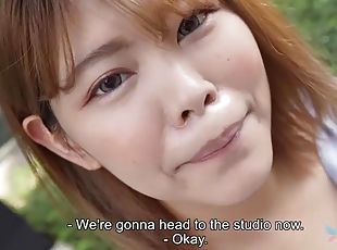 asien, dilettant, babe, blasen, beule-schuss, spielzeug, schwer, japanier, creampie, rasiert