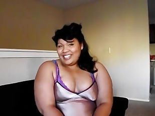 Homemade video of a chubby ebony being fucked in doggy style