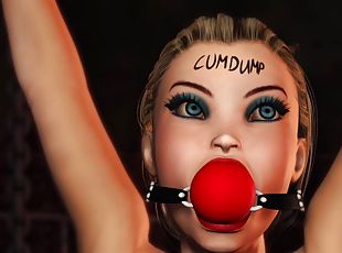 duże-cycki, na-pieska, anal, hardcore, bdsm, czarni, para, niewolnicy, blondynka, 3d