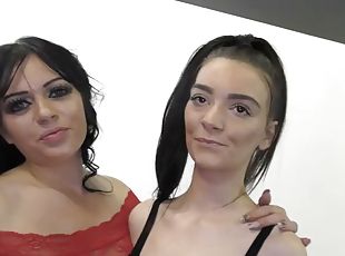 Slutty English duo enjoy bukkake facials