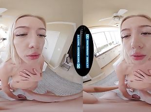 gros-nichons, fellation, ados, point-de-vue, blonde, serrée, 3d, réalité