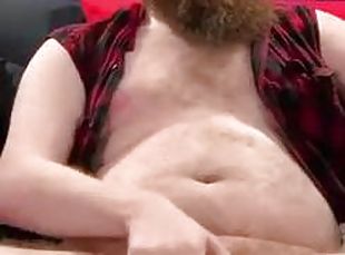 Greasing my cock and shooting some cum before bed