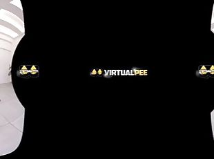 Vany Ully fingers her pee drenched pussy in this virtual reality scene