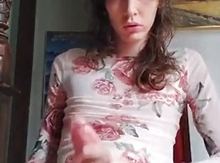 transsexuelle, ejaculation-sur-le-corps, compilation