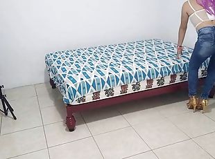 Nice stepmother calls her stepson to fuck her doggy style