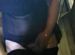 Night walk in see-through dress7