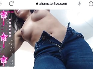 tetas-grandes, amateur, casero, natural, webcam, pechugona, tetas, a-solas, morena, alegre