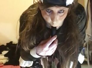 Estim and Milking for Naughty satin maid Joanna